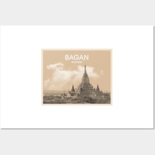 Bagan Myanmar Old Temples Graphic Art Posters and Art